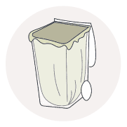 standaardgamma composteerbare vuilzakken voor containers
